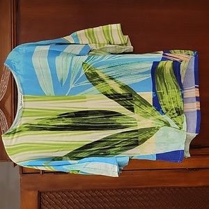 JAMS WORLD | Women's Bell Sleeve Hawaiian Tropical Blouse - size XS
